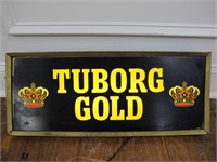 TUBORG GOLD LIGHTED BAR SIGNN WORKING 23.5" X 9.5"