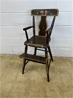 Antique Painted Childs High Chair