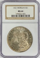 1921 Morgan Silver Dollar MS-64