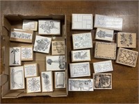 WOOD MOUNTED RUBBER STAMPS