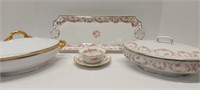 LIMOGE COVERED DISHES + TRAY