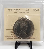 1973 Canada $1 ICCS Mint State 64