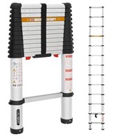 LUISLADDERS Telescoping Ladder, 12.5 FT