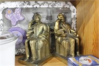 LINCOLN METAL BOOKENDS