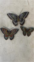 Three Penco Brass Butterflies