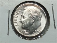 OF) UNC 1955 silver Roosevelt dime