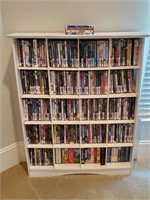 Cabinet with over 400 DVDs and VHS