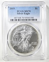 2019 AMERICAN SILVER EAGLE PCGS MS 70