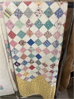 Diamond Pattern Vintage Quilt