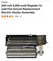 Cadet Heat In-Wall Fan-Forced Elec Heater Assembly