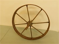 Antique Metal Wagon Wheel 20" Diameter