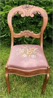 Needlepoint Walnut Dining Chair