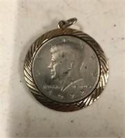 1972 silver dollar pendant