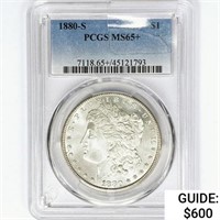 1880-S Morgan Silver Dollar PCGS MS65+