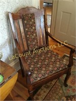 antique occasional side chair upholstered seat