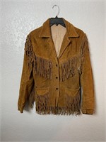 Vintage Leather Mens Fringe Suede Jacket