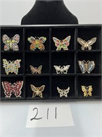 Twelve Butterfly Broaches