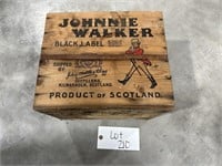 Johnnie Walker Black Label Whiskey Wooden Box
