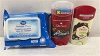 OLD SPICE DEODORANT / FLUSHABLE WIPES
