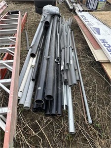 PVC and steel pipe line