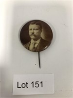 Vintage TEDDY ROOSEVELT Presidential Political Pin