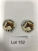 2 Twenty Grand A Winner Pins Button Kentucky Derby