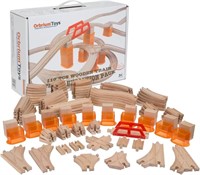 110 PCs Orbrium Toys Multi-Level Wooden Train