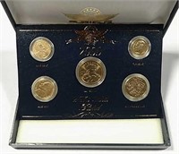 2000  24-Kt Gold Plated  5 Coin year set