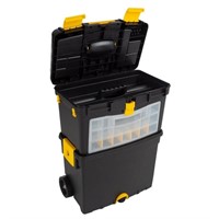 Portable Toolbox With Wheels Stackable Tool Chest