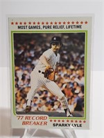 1978 Topps Record Breakers Sparky Lyle