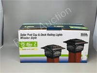 2 pack in original box- Solar post cap lights