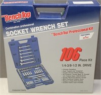 Bench Top 106 pc 1/4"-3/8" drive socket-wrench set