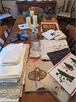 Large Table Top Lot Linen and More