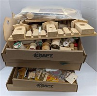 Large lot of Wood Crafting Supplies and Kits