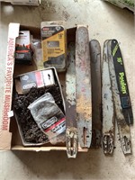 Assorted Chainsaw Bars & Chains