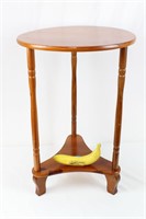 Small Round Wooden Tripod Accent Table