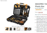DEKOPRO 158 Pieces Tool Sets Hand Tool Kit