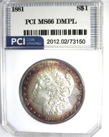 1881 Morgan MS66 DMPL LISTS $32500