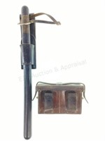 Rubber Baton W/ Leather Holster & Leather Mag