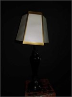 Metallic vintage lamp with shade