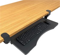 Ergonomic Under Desk Keyboard Tray with Curved Des