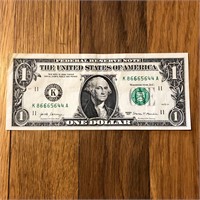 2017 US 1 Dollar - Fancy Serial Number