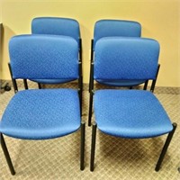 (4) Blue Cloth Chairs                (R# 214)