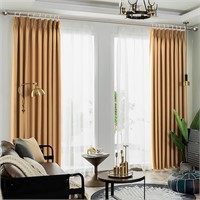 (One Panel) Patio Door Curtain  Wheat 120Wx96L