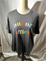 New T shirt " out of office " sz XL