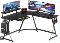 Shw Gaming L-shaped Computer Desk With Monitor