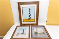 Three Pieces of Lighthouse Themed Art