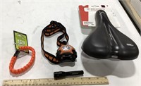 Misc lot w/ Body Geometry bicycle seat & Bison