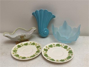 Vintage Plates, Bowls, & Vase