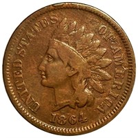 1864 "With L" Indian Head Penny NICELY CIRCULATED